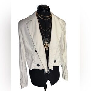 NWOT XS Maeve Linen Cropped Blazer by Anthropologie